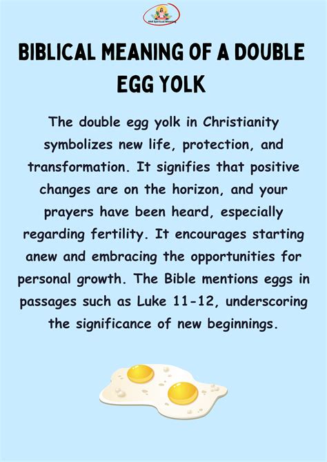 biblical meaning of a double yolk egg